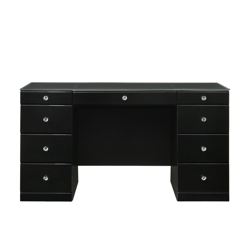 Avery – Vanity Desk With Glass Top