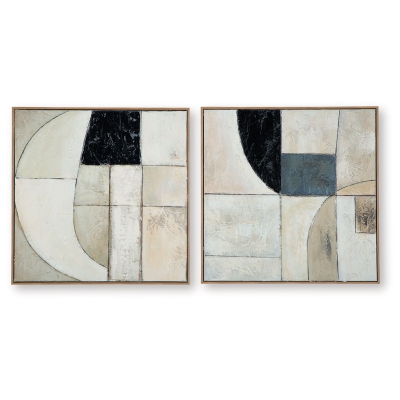 Bexlen – Tan / Taupe / Black – Wall Art Set (Set of 2)
