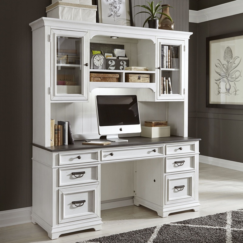 Allyson Park – Credenza & Hutch – White