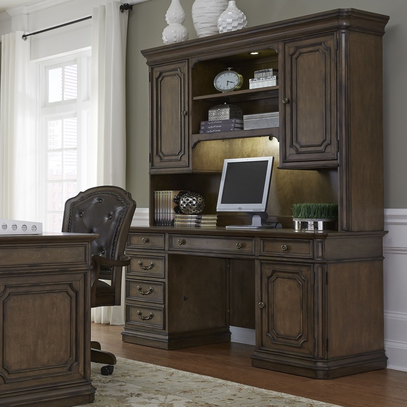 Amelia – Jr Executive Credenza Set – Dark Brown