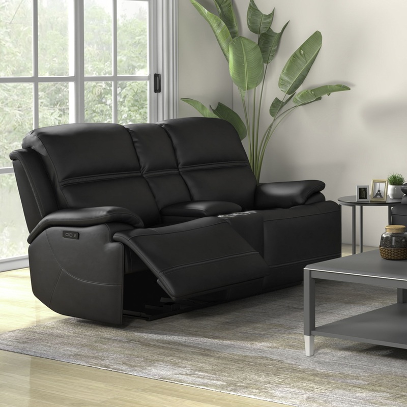 Bentley – Loveseat With Console P2 & ZG – Graphite