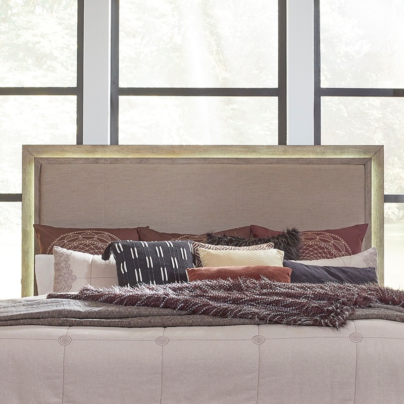 Canyon Road – Upholstered Panel Headboard With Lights
