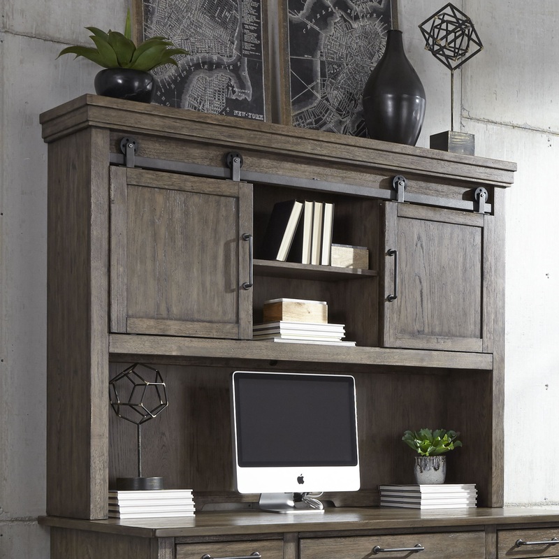 Sonoma Road – Credenza & Hutch – Light Brown