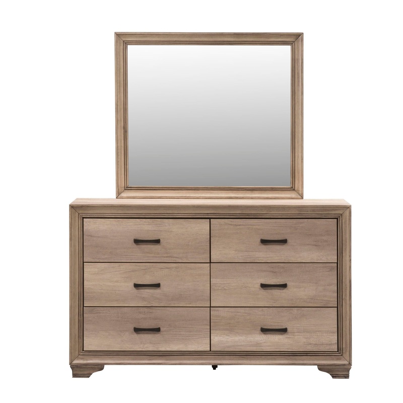 Sun Valley – Dresser & Mirror – Light Brown