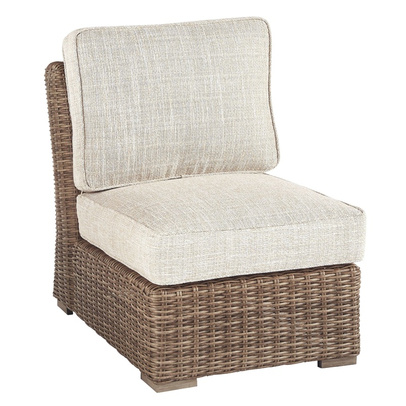 Beachcroft – Beige – Armless Chair w/Cushion