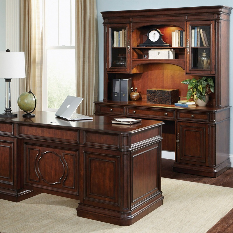 Brayton Manor – 5 Piece Home Office Jr Executive Set – Dark Brown