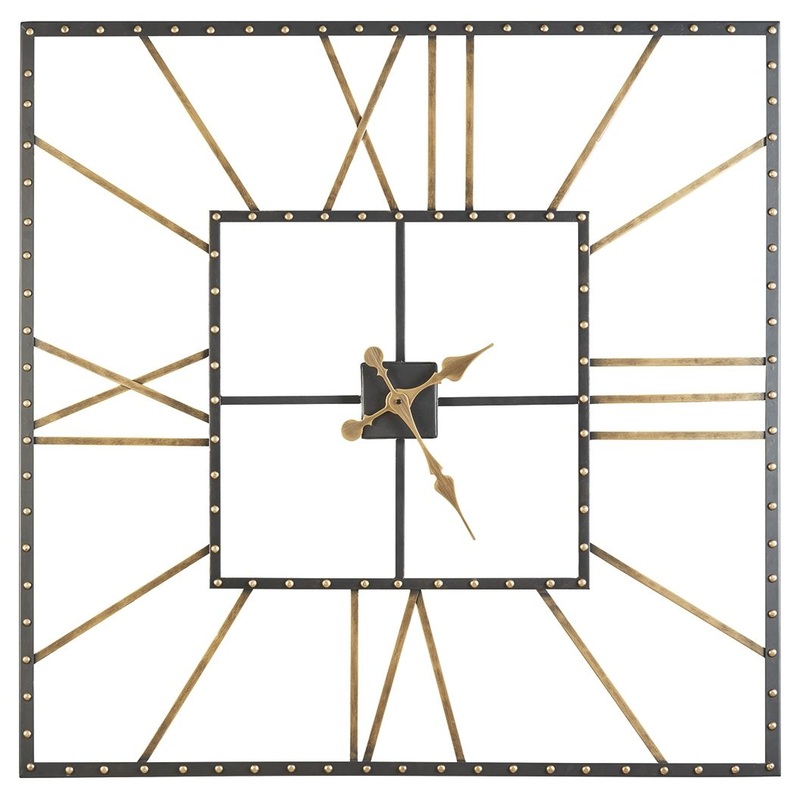 Thames – Black / Gold Finish – Wall Clock