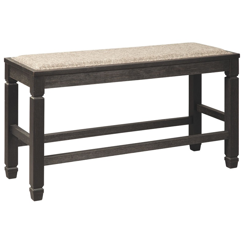 Tyler Creek – Antique Black – DBL Counter UPH Bench