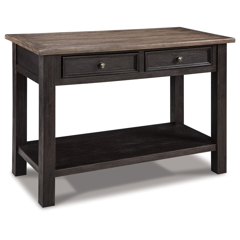 Tyler Creek – Grayish Brown / Black – Sofa Table