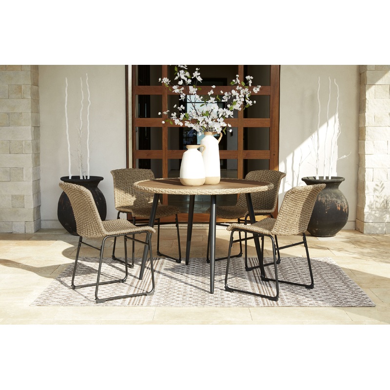Amaris – Brown / Black – 5 Pc. – Dining Set