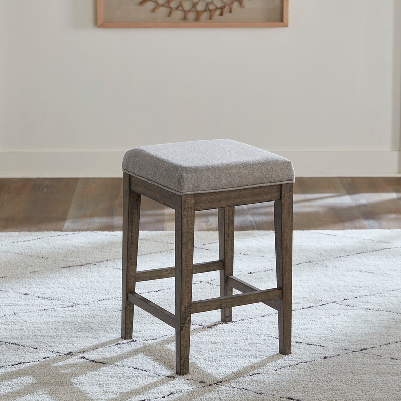 Arrowcreek – Upholstered Console Stool – Dark Brown