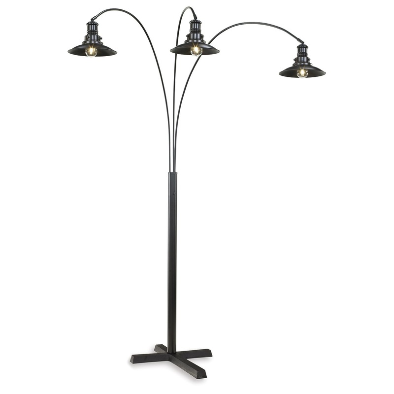 Sheriel – Black – Metal Arc Lamp