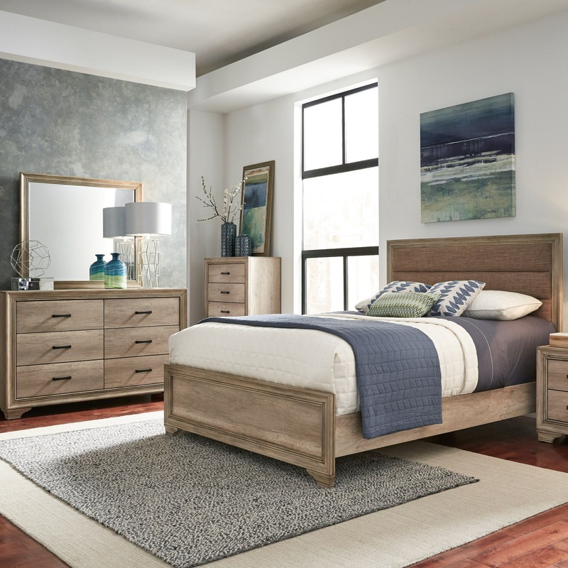 Sun Valley – Upholstered Bed, Dresser & Mirror