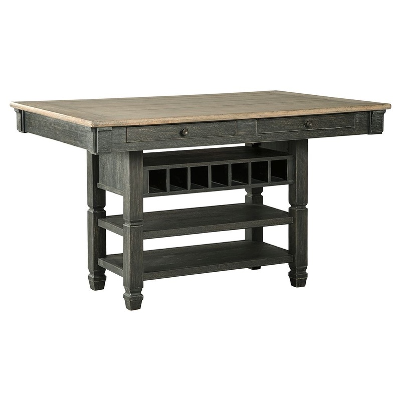 Tyler Creek – Black / Gray – Rectangular Dining Room Counter Table