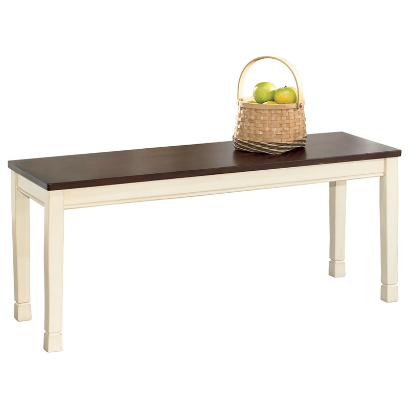 Whitesburg – Brown / Cottage White – Large Dining Room Bench