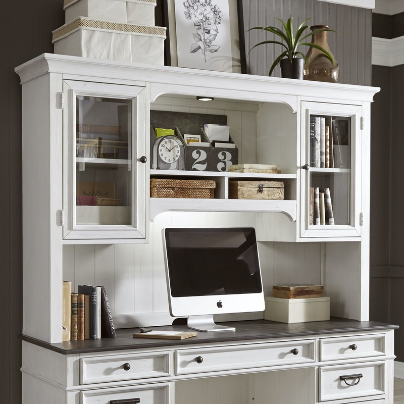 Allyson Park – Jr Executive Credenza Hutch – White
