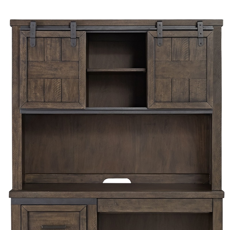 Thornwood Hills – Double Barn Door Hutch – Dark Brown