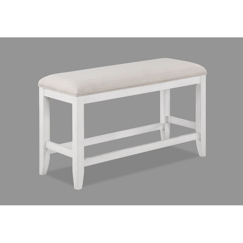 Wendy – Counter Height Bench – White / Beige