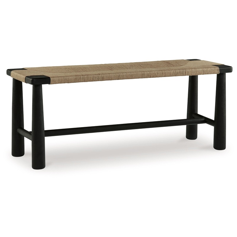 Acerman – Black / Natural – Accent Bench