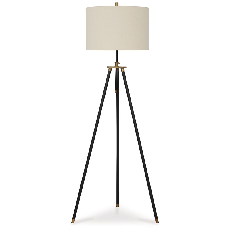 Cashner – Black / Gold Finish – Metal Floor Lamp