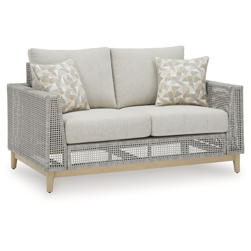 Seton Creek – Gray – Loveseat With Cushion