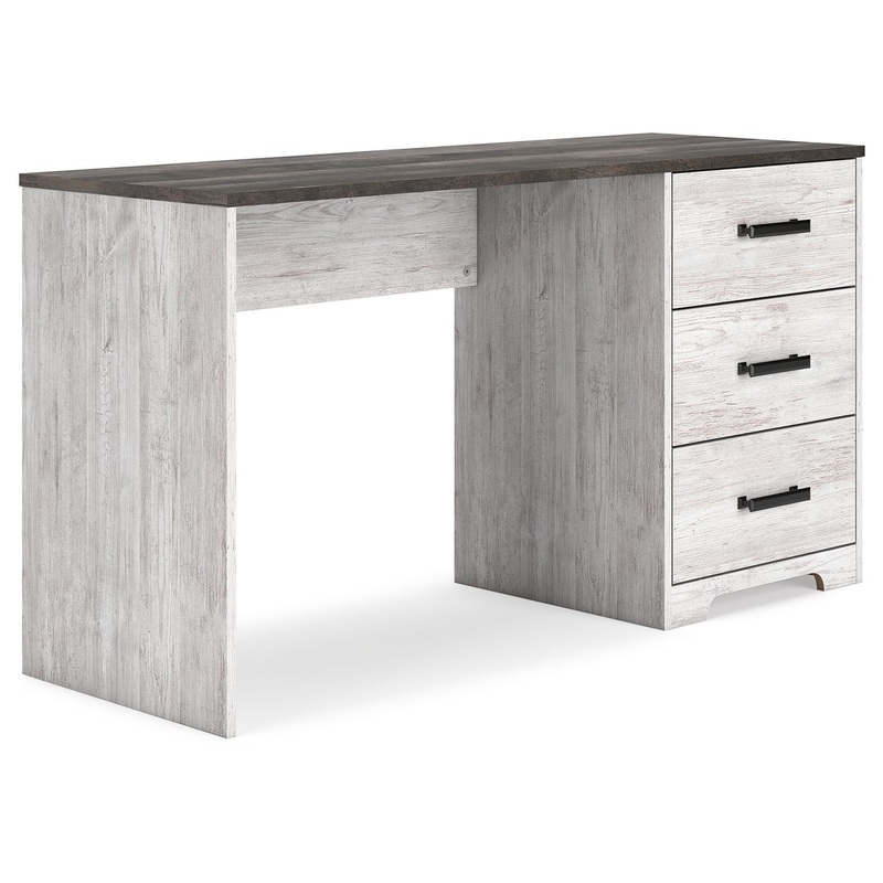 Shawburn – White / Dark Charcoal Gray – Home Office Desk
