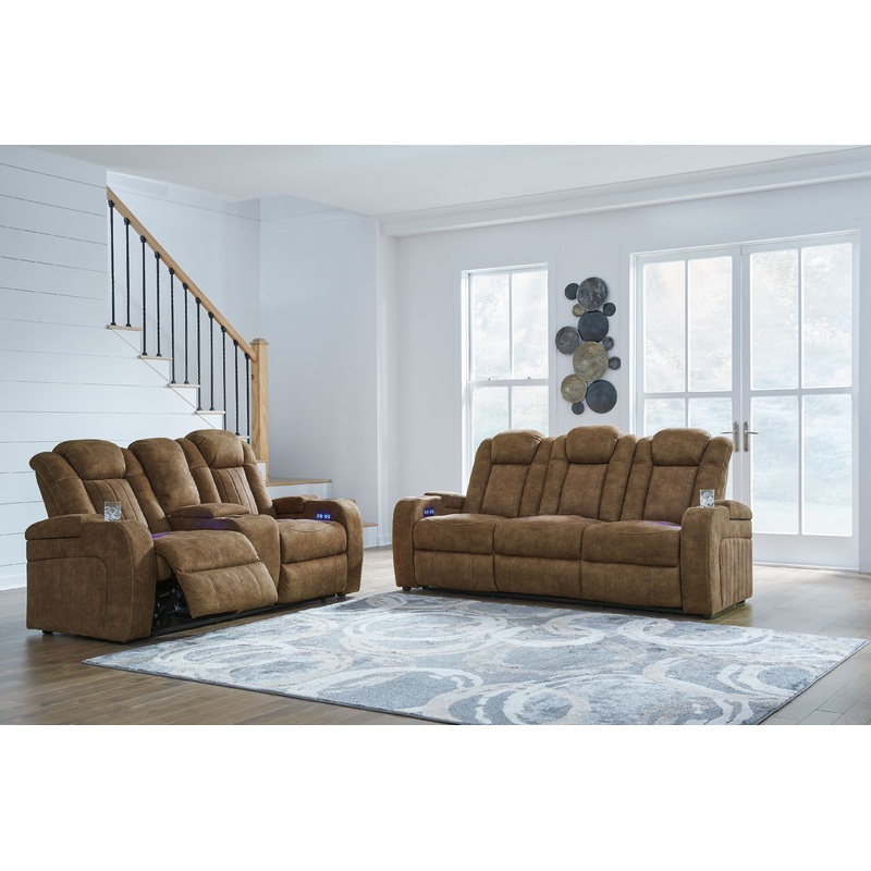 Wolfridge – Brindle – 2 Pc. – Power Reclining Sofa, Power Reclining Loveseat With Console