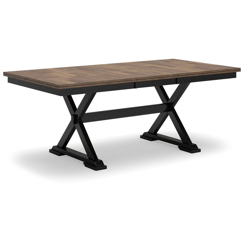 Wildenauer – Brown / Black – Rectangular Dining Extension Table