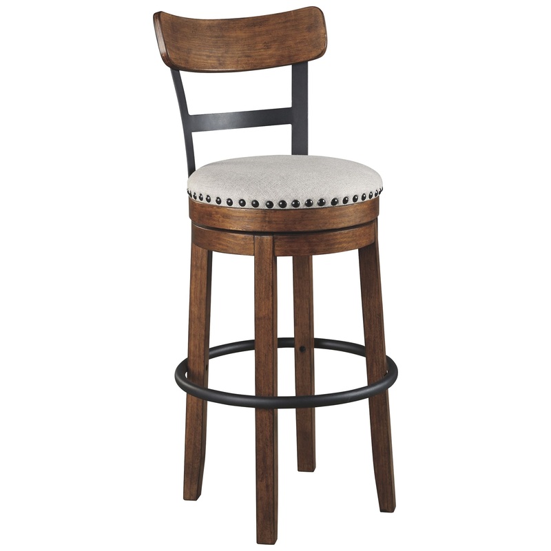 Valebeck – Tall Upholstered Swivel Barstool