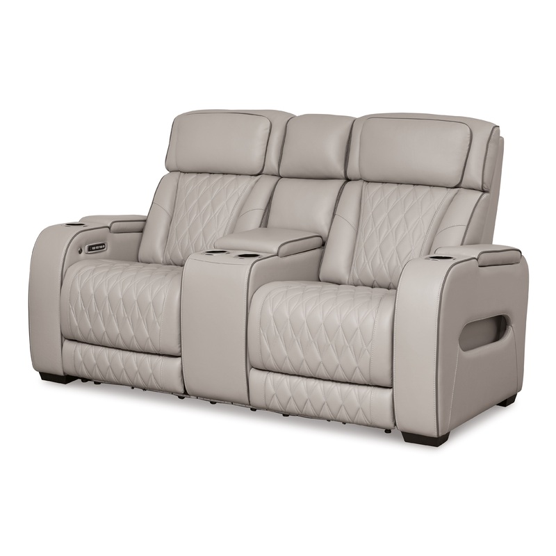 Boyington – Power Reclining Loveseat With Console/Adj Hdrst