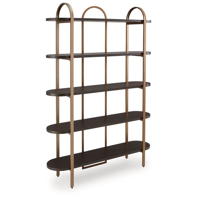 Brentmour – Brown / Gold Finish – Bookcase