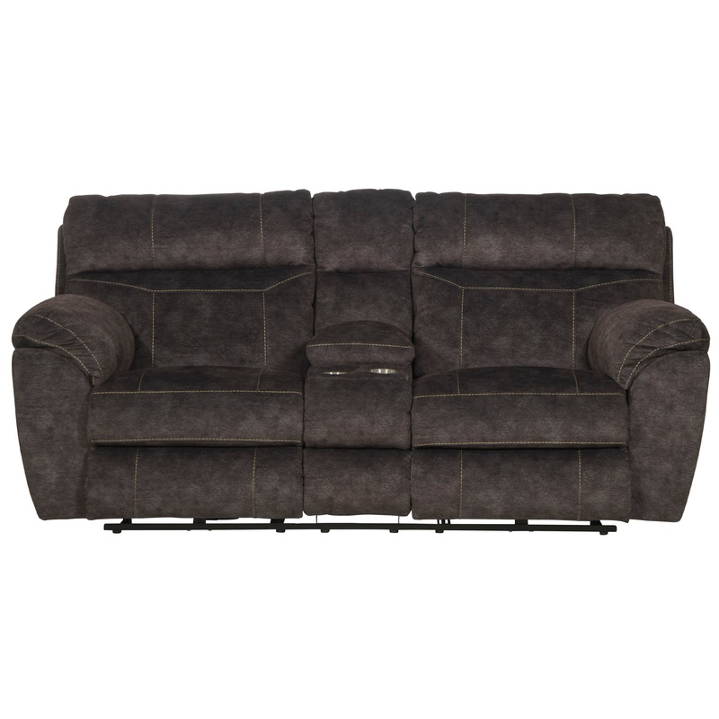 Sedona – Power Headrest Lay Flat Reclining Console Loveseat With Storage & Cupholders