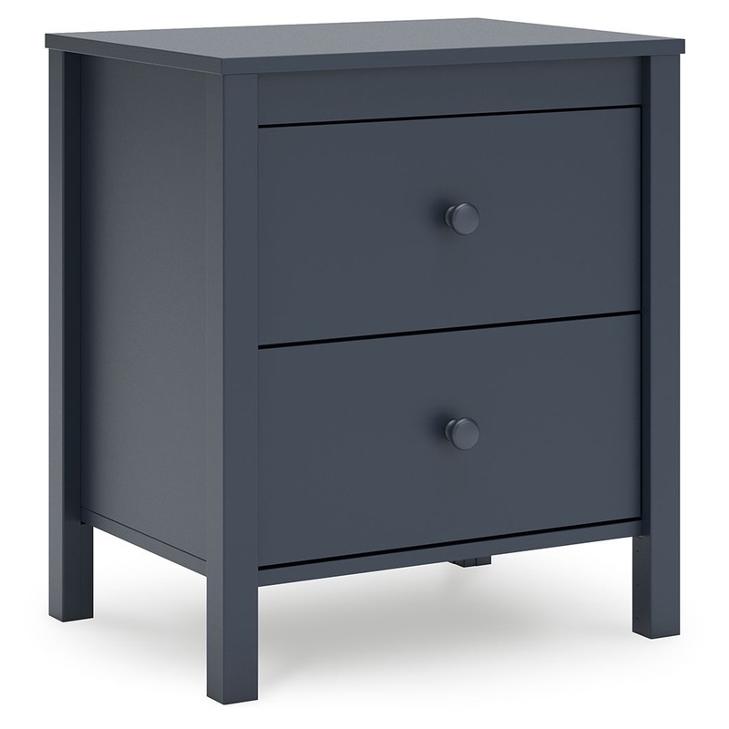Simmenfort – Navy Blue – Two Drawer Night Stand