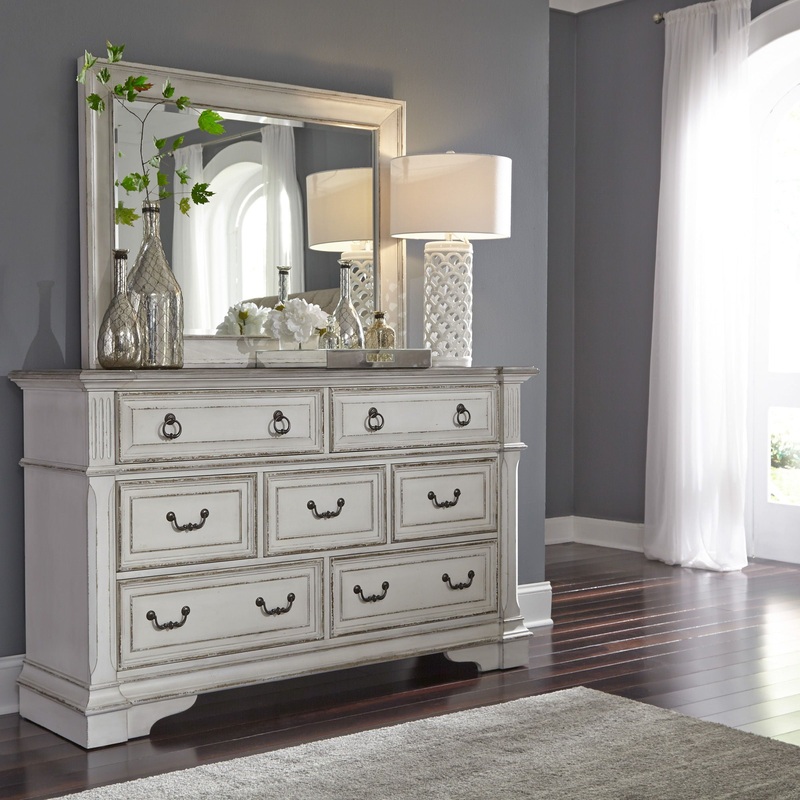Abbey Park – Dresser & Mirror – White