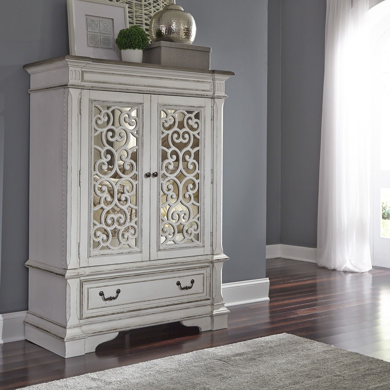 Abbey Park – Mirrored Door Chest – White