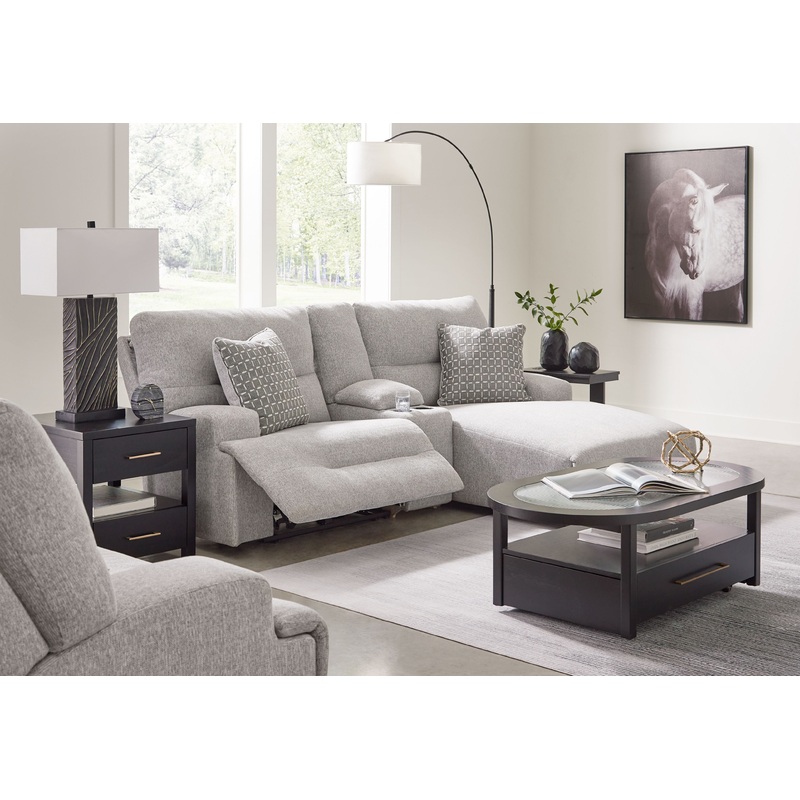 Acklen Place – Pewter – 4 Pc. – 3-Piece Power Reclining Sectional Sofa With Raf Chaise, Wide Seat Power Recliner