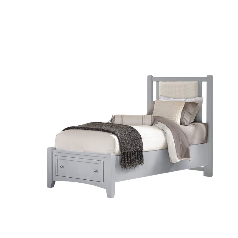 Bonanza – Twin Linen Upholstered Headboard Panel – Gray