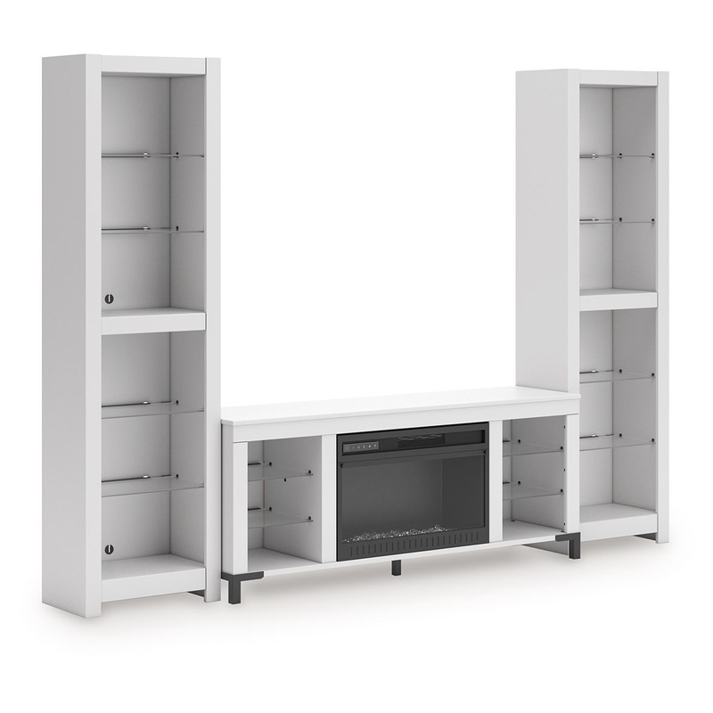 Brollevi – White – 3-Piece Entertainment Center