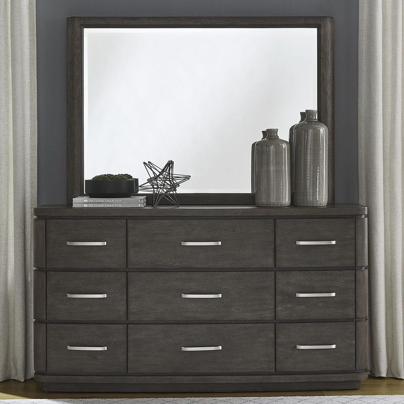 Cascade Falls – Dresser & Mirror – Satin Espresso