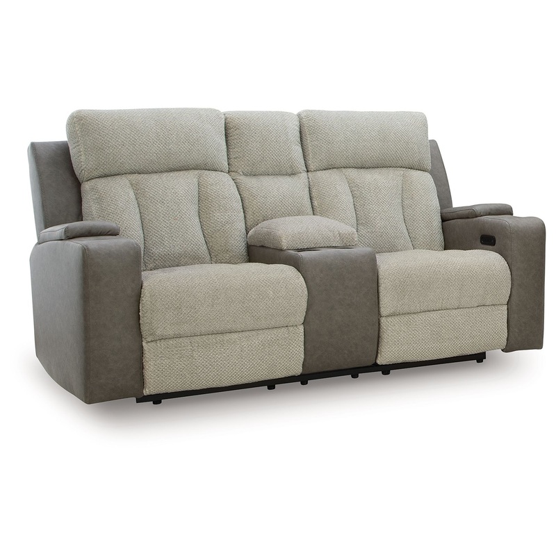WhipLash – Sisal – Power Reclining Loveseat With Console / Adj Headrest