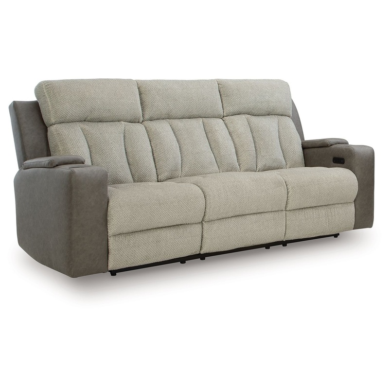 WhipLash – Sisal – Power Reclining Sofa With Adj Headrest