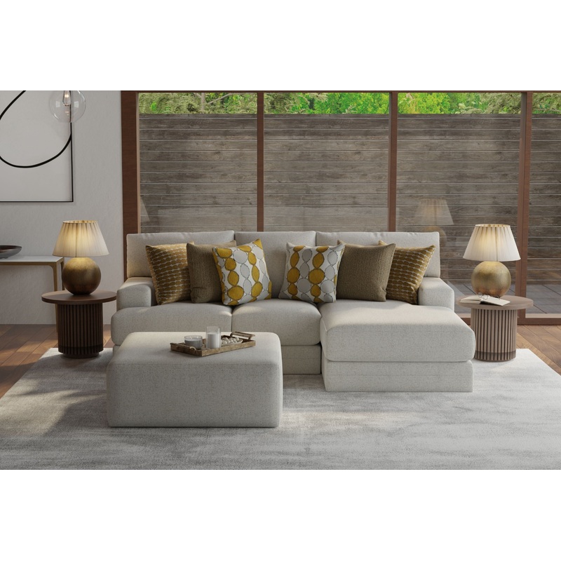 Tori – Sectional With Comfort Coil Seating, Cocktail Ottoman And Accent Pillows Included