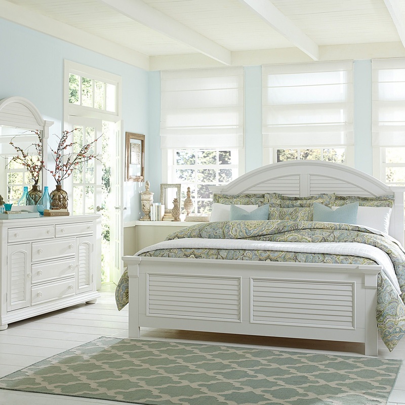 Summer House I – Panel Bed, Dresser & Mirror