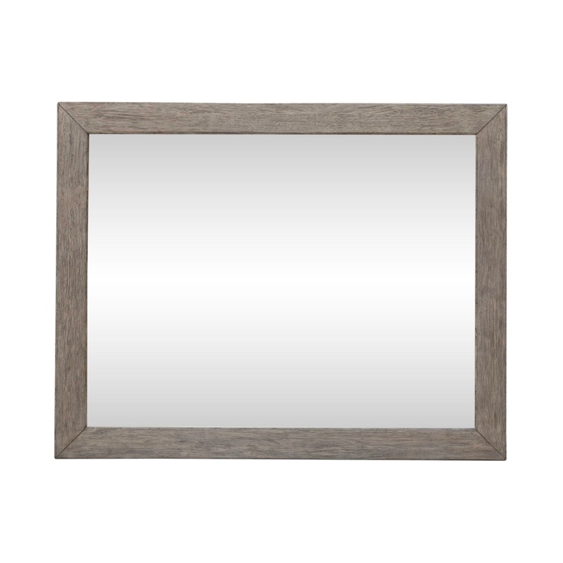 Skyview Lodge – Landscape Mirror – Light Brown