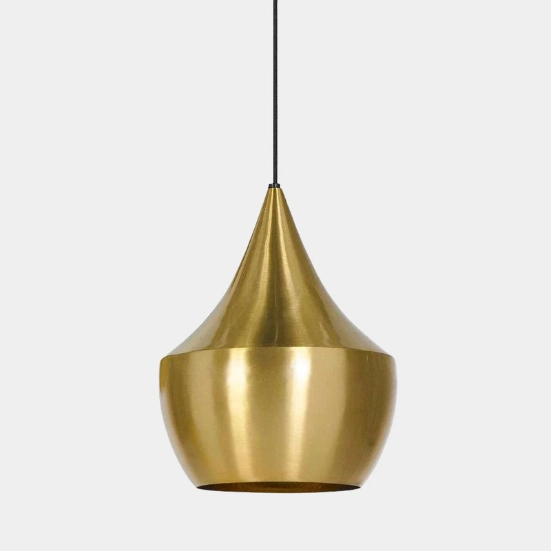 Beat Light Fat LED Pendant Brushed Brass – Tom Dixon