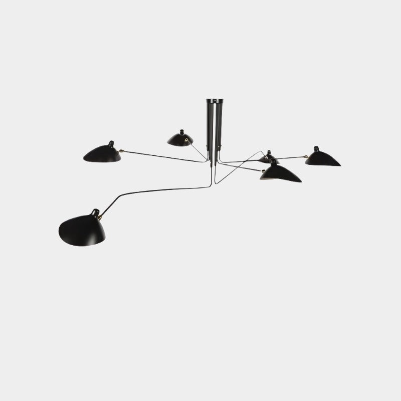 Serge Mouille Six-Arm Ceiling Lamp