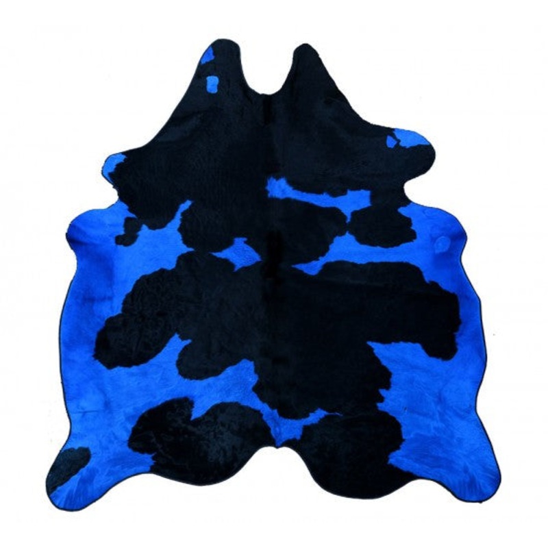 Black and Blue Dyed Cowhide