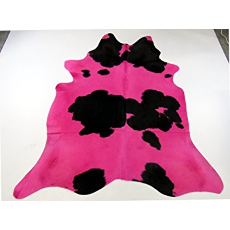 Black and Pink Dyed Cowhide