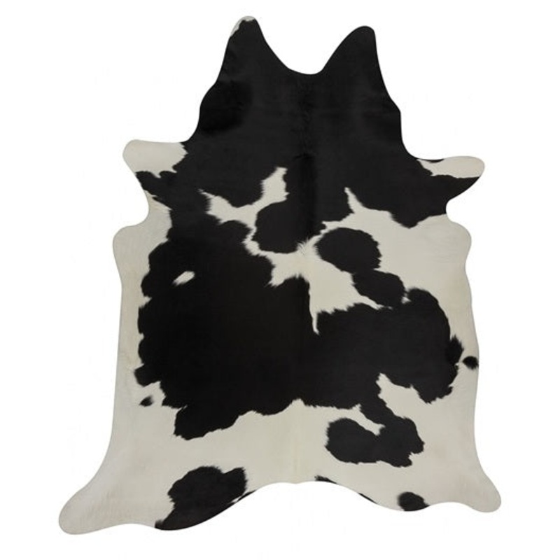 Black and White Natural Cowhide