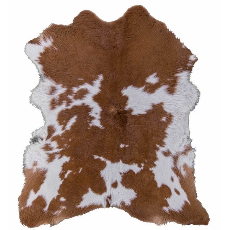 Brown and White Calfskin